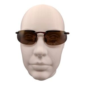 Maui Jim MJ-409-10 MJ Sport Tortoise Brown Rimless Sunglasses Japan Polarized